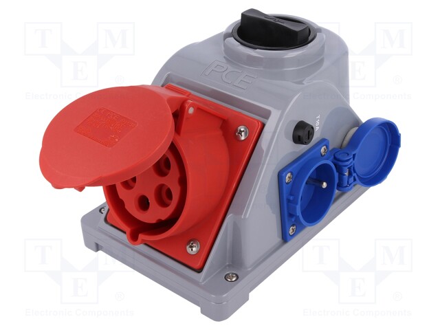 Connector: AC supply 3-phase; socket; female; 32A; 400VAC; IP44