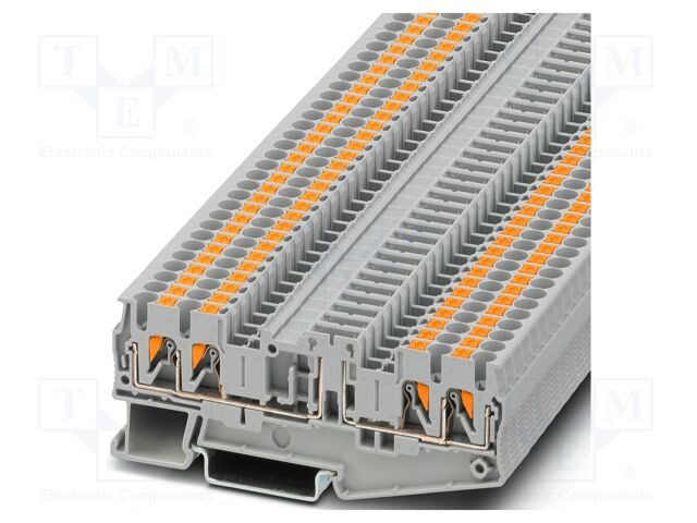 Splice terminal: rail; PT; 16A; 400V; push-in; PA; L: 35.2mm; W: 5.2mm