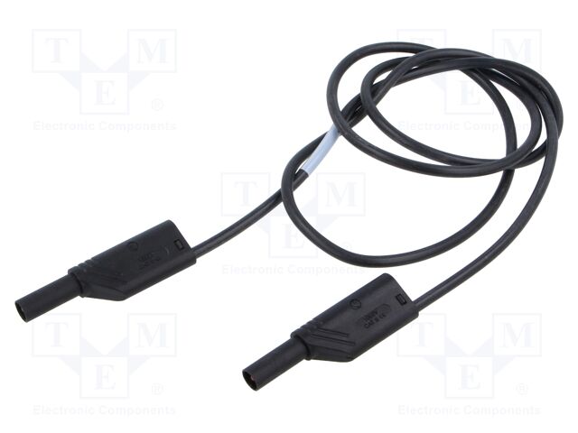 Test lead; 16A; banana plug with axial socket 4mm,both sides