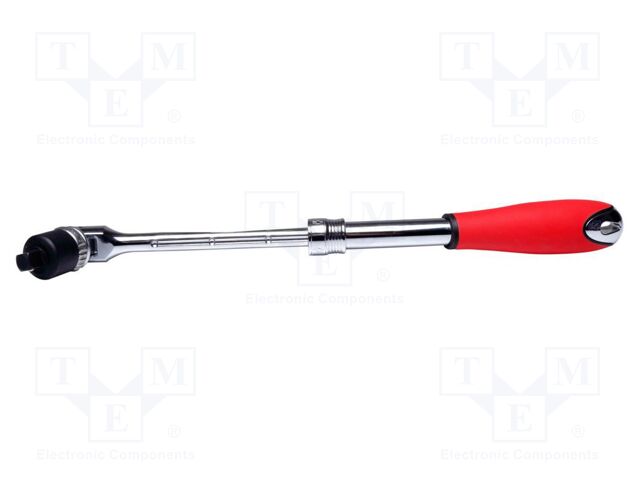Rattle; 1/4"; telescopic,with joint; 197÷245mm; Teeth: 36