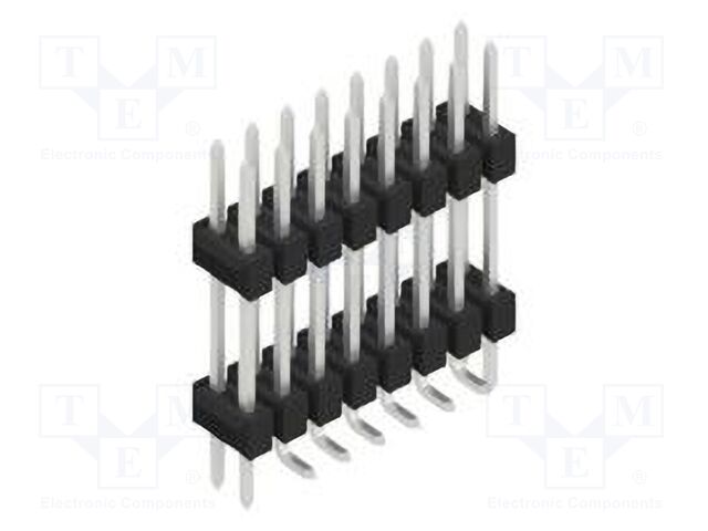 Connector: pin strips; pin header; male; PIN: 16; 2.54mm; SMT; 2x8
