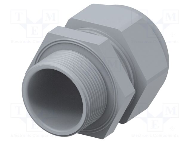Cable gland; without nut,with long thread; M32; 1.5; IP68; grey