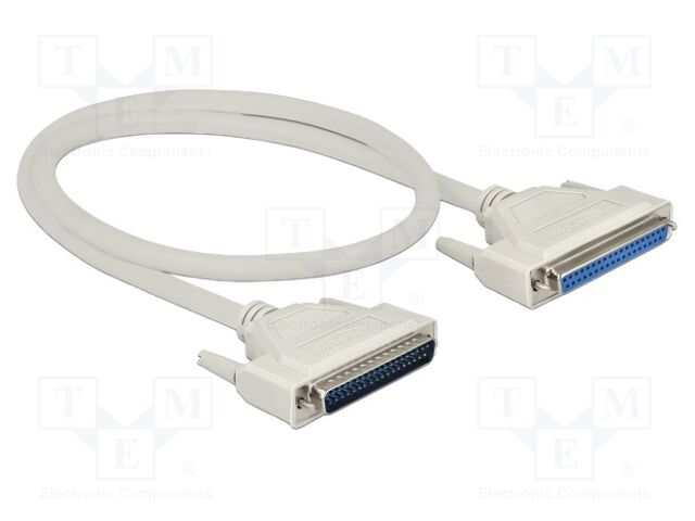 Cable; D-Sub 37pin socket,D-Sub 37pin plug; Len: 0.5m; beige