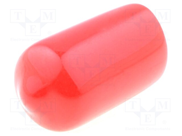 Cap; Body: red; Øint: 8.5mm; Mat: soft PVC; L: 15mm; Wall thick: 1mm