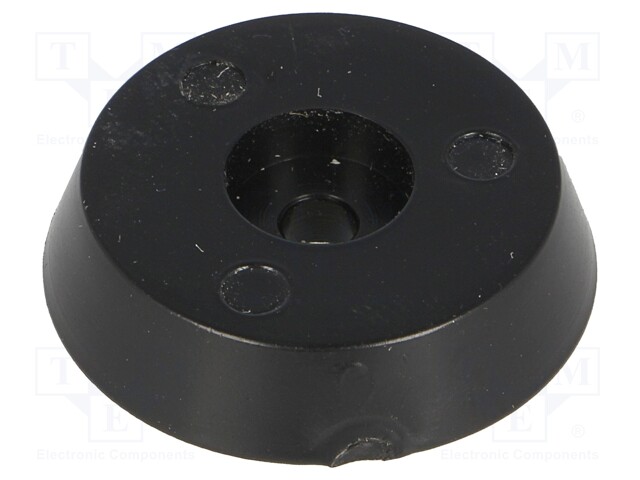 Foot; black; polyetylene; A: 25mm; B: 21.5mm; C: 8.5mm; E: 5.8mm