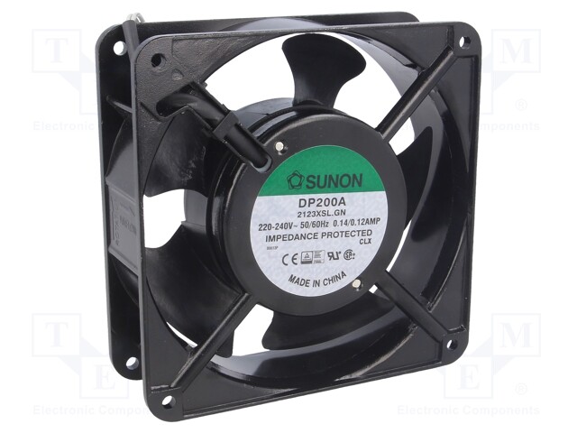 Fan: AC; axial; 230VAC; 120x120x38mm; 161(±10%)m3/h; 44dBA; 2700rpm