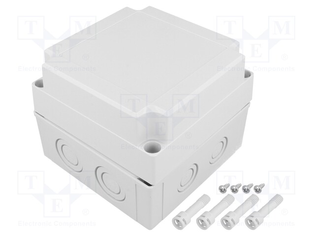 Enclosure: multipurpose; X: 130mm; Y: 130mm; Z: 100mm; MNX; grey; IK08