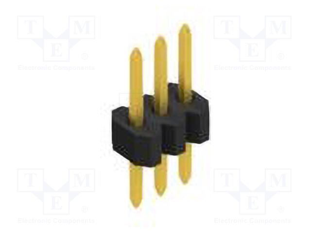 Connector: pin strips; pin header; male; PIN: 3; 1.27mm; THT; 1x3