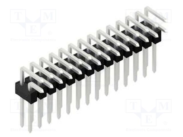 Connector: pin strips; pin header; male; PIN: 28; 2.54mm; THT; 2x14