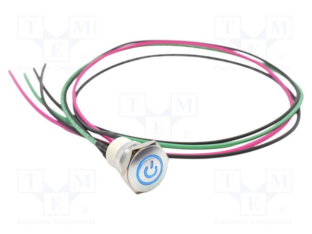Switch: vandal resistant; Pos: 2; SPST-NO; 2A/36VDC; IP67; OFF-ON