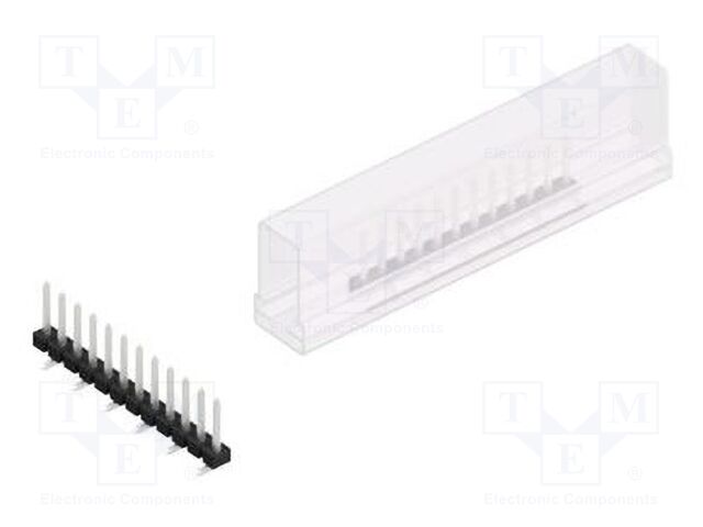 Connector: pin strips; pin header; male; PIN: 12; 2.54mm; SMT; 1x12