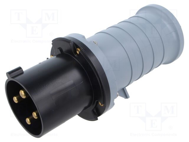 Connector: AC supply 3-phase; plug; male; straight; for cable