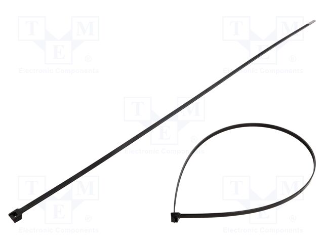 Cable tie; L: 701mm; W: 7.6mm; polyamide; 534N; black; Ømax: 203mm