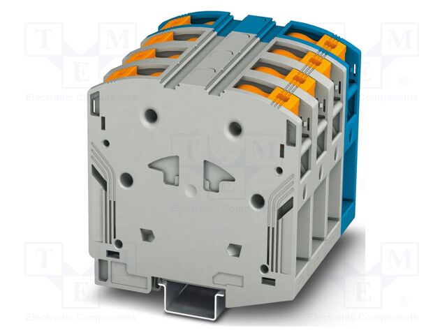 Splice terminal: rail; PA; ways: 4; terminals: 8; W: 80mm; H: 101mm