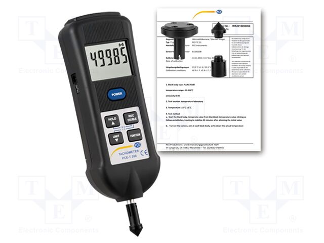 Tachometer; LCD; 5 digits; Meas.accur: ±(0,05% + 1 digit)