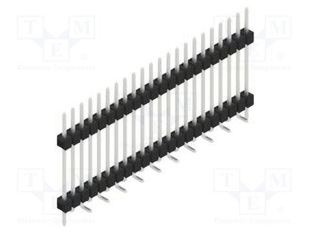 Connector: pin strips; pin header; male; PIN: 22; 2.54mm; SMT; 1x22