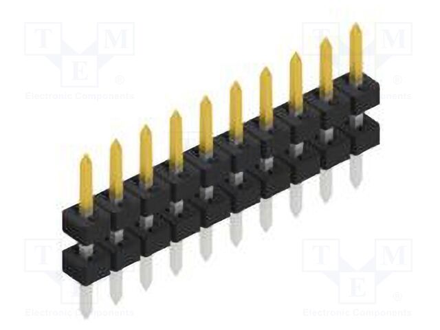 Connector: pin strips; pin header; male; PIN: 10; 2mm; THT; 1x10