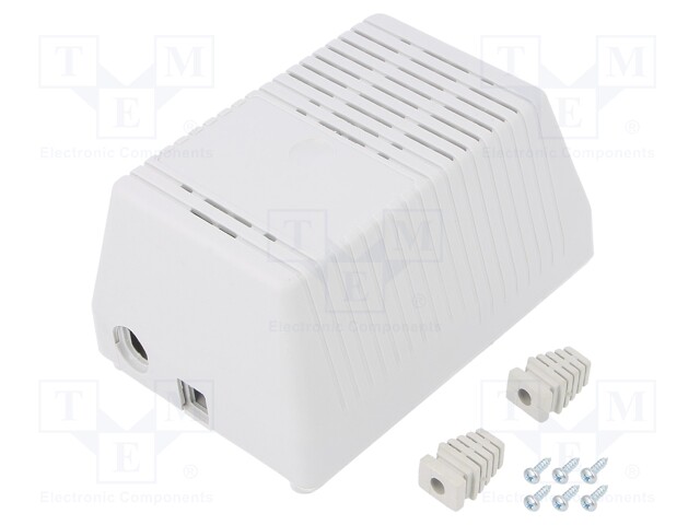 Enclosure: for power supplies; X: 97mm; Y: 137mm; Z: 67mm; ABS; grey
