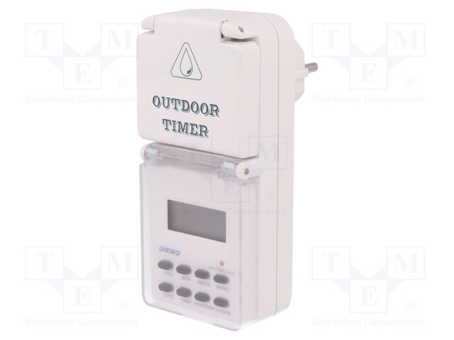 Programmable time switch; Range: 1min÷7days; 230VAC; IP44