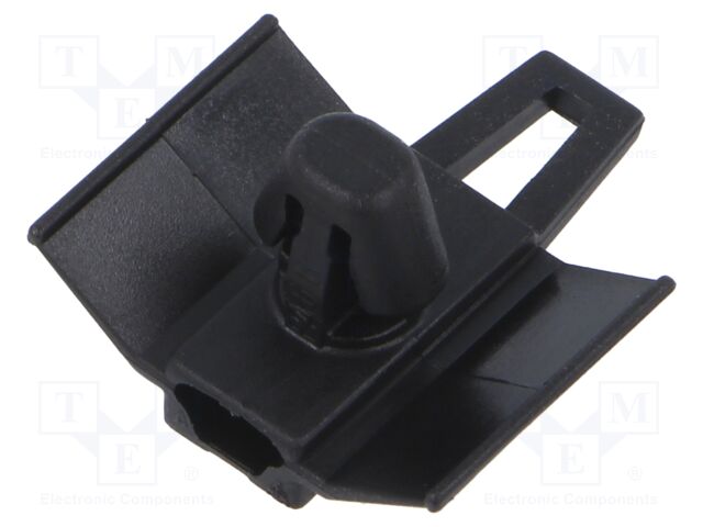 Holder; push-in; polyamide 6.6; black; cable ties; 6.3mm