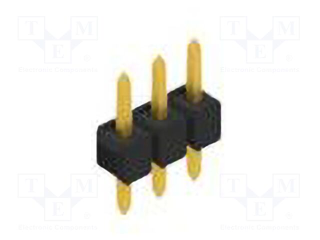 Connector: pin strips; pin header; male; PIN: 3; 2.54mm; THT; 1x3