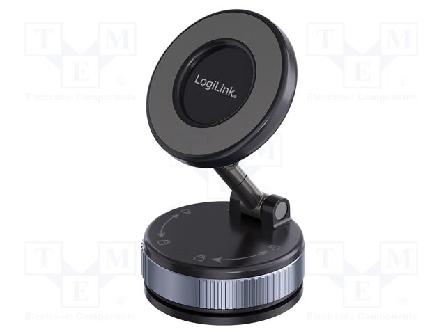 Car holder; black; for dashboard,for windscreen; Enclos.mat: ABS