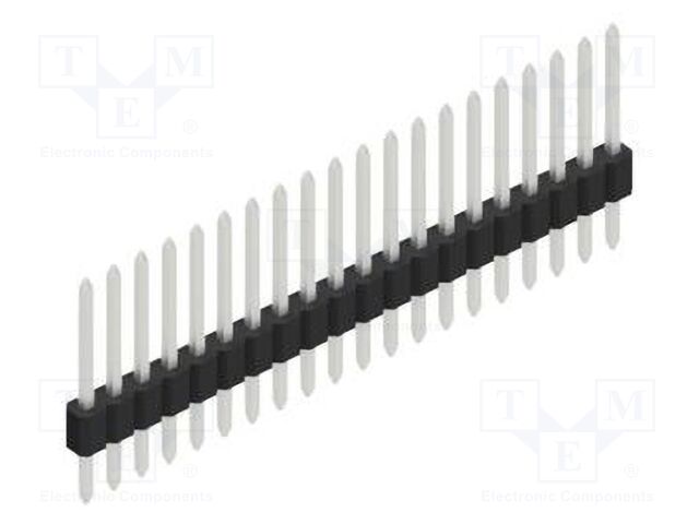 Connector: pin strips; pin header; male; PIN: 20; 1.27mm; THT; 1x20