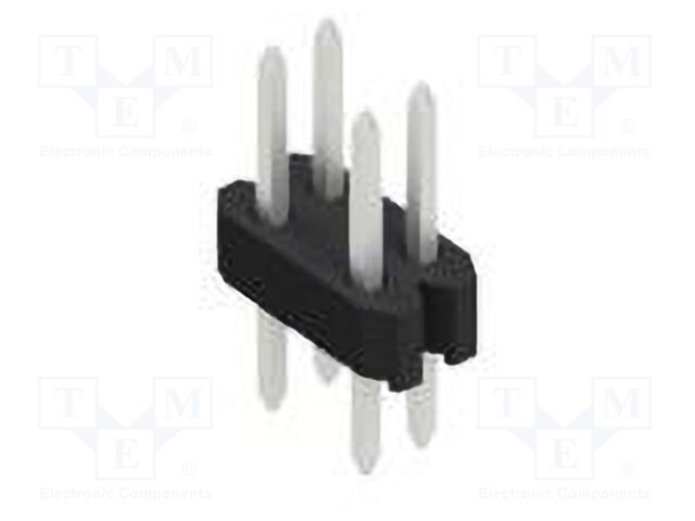 Connector: pin strips; pin header; male; PIN: 4; 1.27mm; THT; 2x2