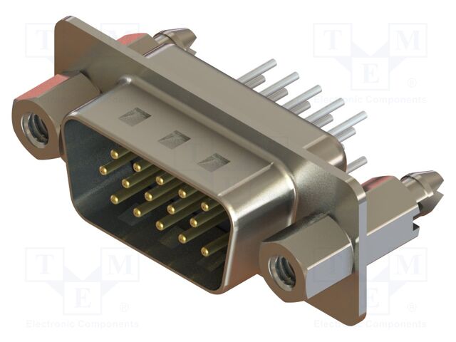 Connector: D-Sub HD; PIN: 15; socket; male; straight; THT; MHDD