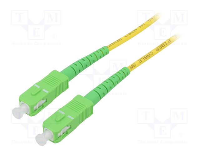 Fiber patch cord; OS2; SC/APC,both sides; 15m; LSZH; yellow