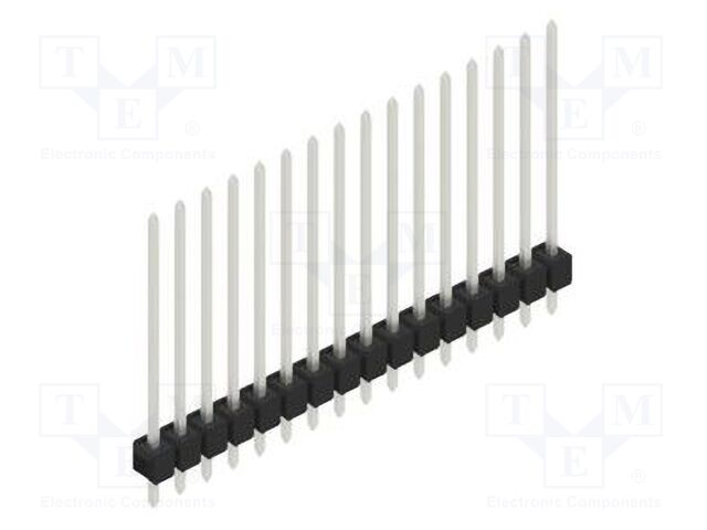 Connector: pin strips; pin header; male; PIN: 16; 2.54mm; THT; 1x16