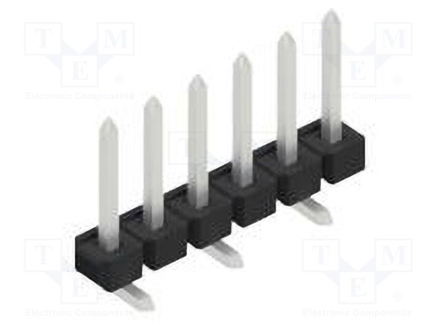 Connector: pin strips; pin header; male; PIN: 6; 2.54mm; SMT; 1x6
