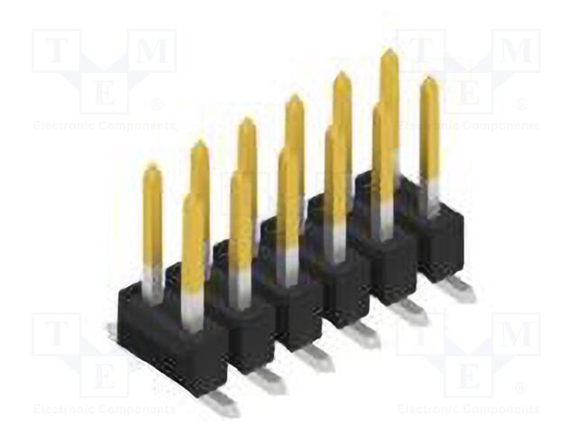Connector: pin strips; pin header; male; PIN: 12; 2.54mm; SMT; 2x6