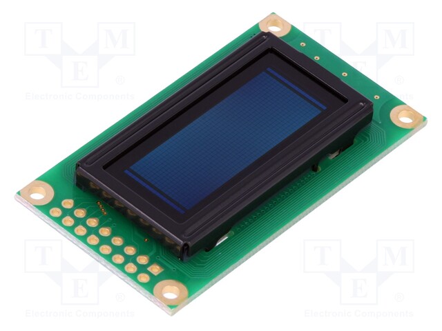 Display: OLED; graphical; 1.3"; 50x16; Dim: 58x32x10mm; yellow; 5VDC