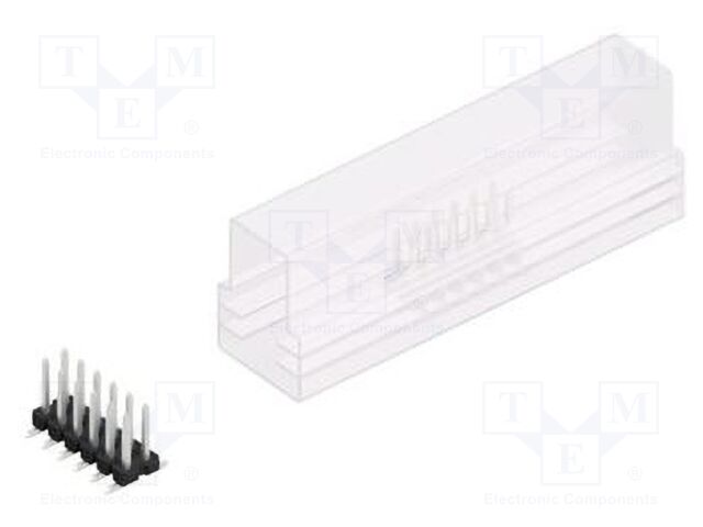 Connector: pin strips; pin header; male; PIN: 12; 2.54mm; SMT; 2x6