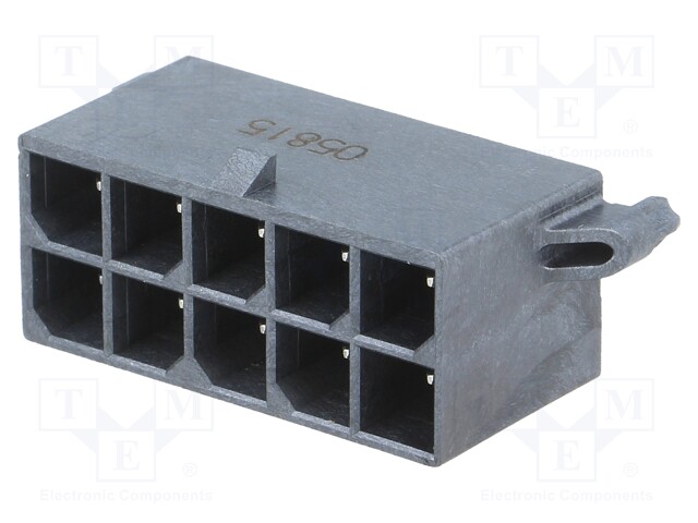 Socket; wire-board; male; Mega-Fit; 5.7mm; PIN: 10; Layout: 2x5; 23A
