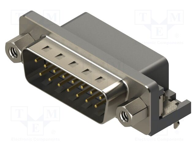 Connector: D-Sub; PIN: 15; socket; male; angled; THT; MHDR