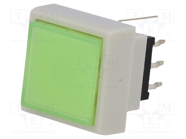 Switch: keypad; Pos: 2; DPDT; 0.1A/30VDC; green; Illumin: LED; green