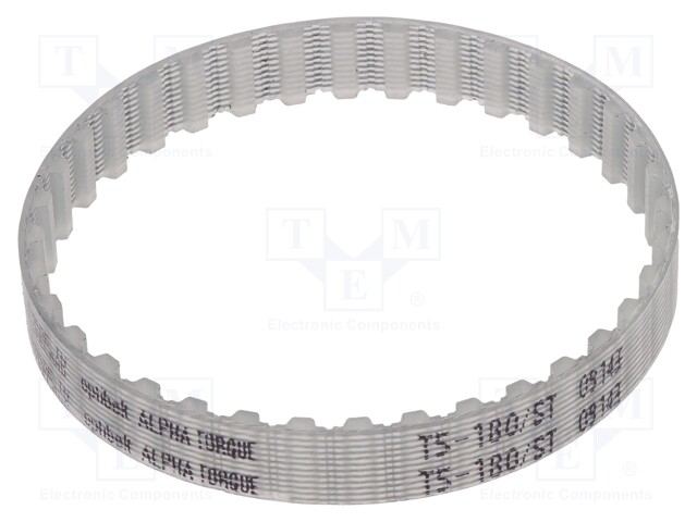Timing belt; T5; W: 8mm; H: 2.2mm; Lw: 180mm; Tooth height: 1.2mm