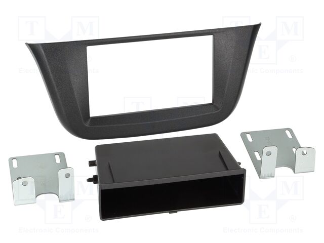 Radio frame; Iveco; 2 DIN; black