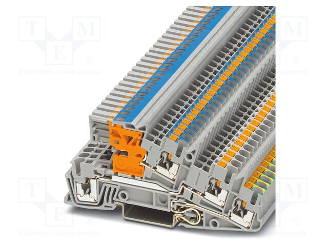 Splice terminal: rail; PA; L: 48.6mm; terminals: 5; W: 5.2mm; H: 101mm