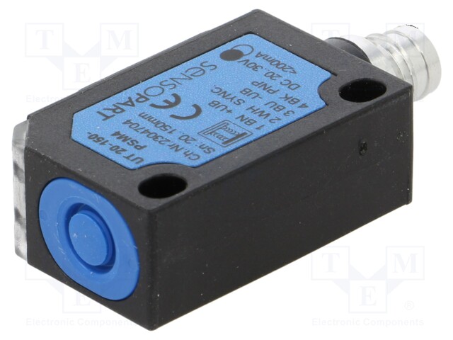 Sensor: ultrasonic; Range: 20÷150mm; PNP; Usup: 20÷30VDC; f: 25Hz