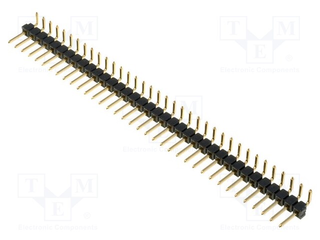 Pin header; pin strips; male; PIN: 36; angled 90°; 2.54mm; THT; 1x36