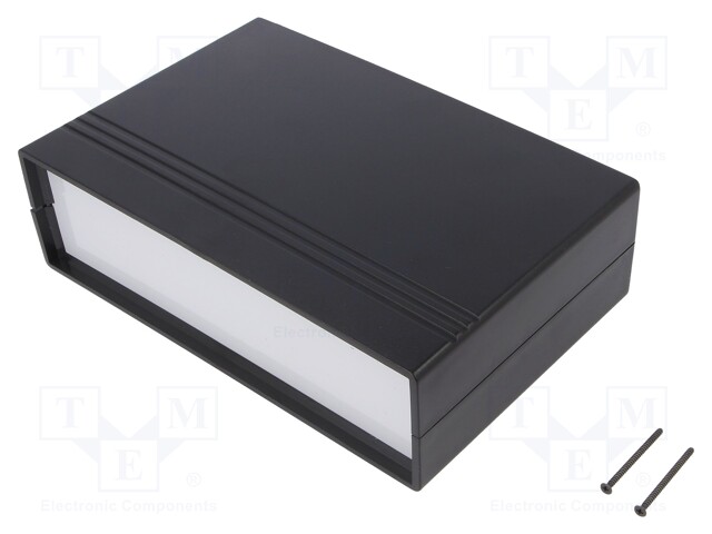Enclosure: with panel; PCB is fastened in guides; X: 218mm; ABS