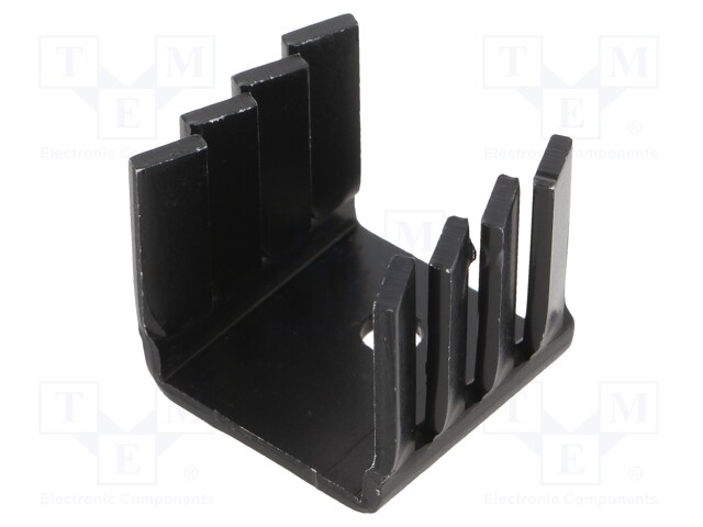 Heatsink: moulded; U; TO220; black; L: 19mm; W: 22mm; H: 19.2mm; 21K/W