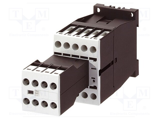 Contactor: 3-pole; NO x3; Auxiliary contacts: NC x2,NO x3; 24VDC