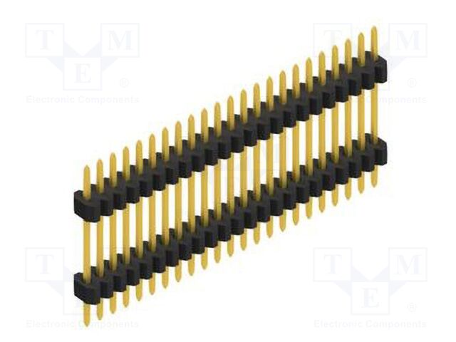 Connector: pin strips; pin header; male; PIN: 23; 1.27mm; THT; 1x23