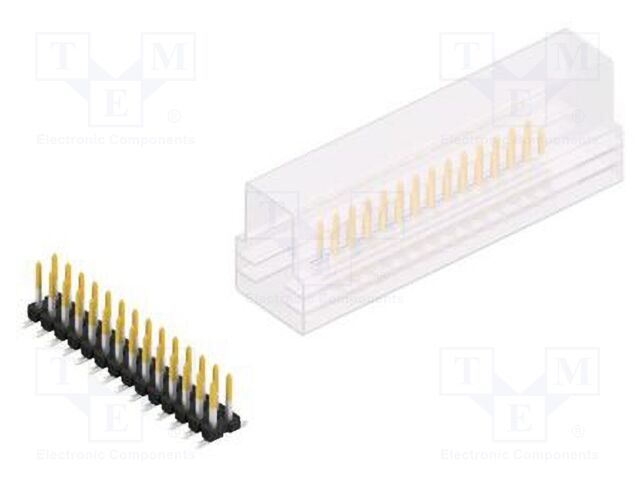 Connector: pin strips; pin header; male; PIN: 28; 2.54mm; SMT; 2x14