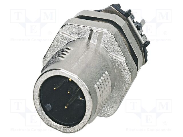 Connector: M12; socket; PIN: 5; male; 60V; straight; IP67; THR; A code
