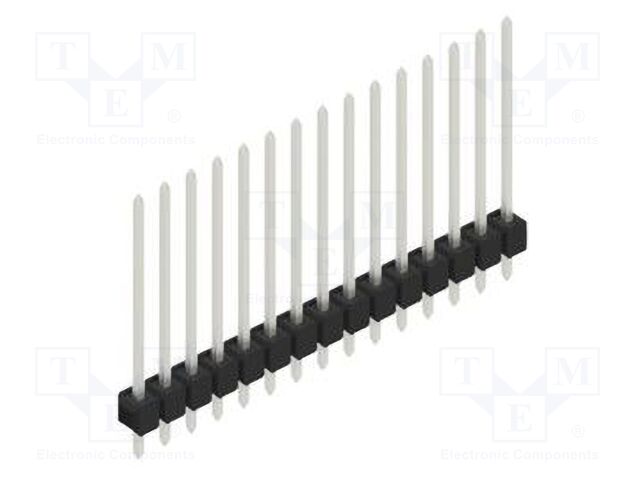 Connector: pin strips; pin header; male; PIN: 15; 2.54mm; THT; 1x15